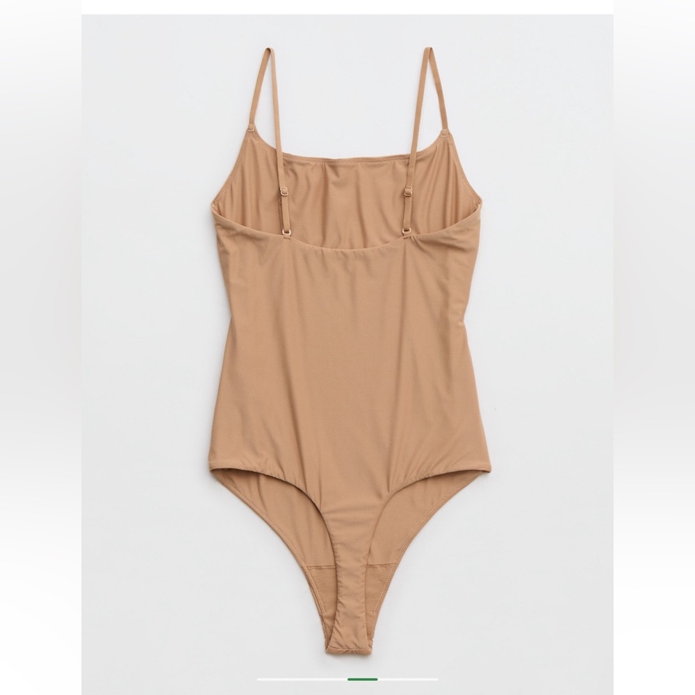 NWT AERIE Smoothez Tank Top Bodysuit - Beach Dune - Medium - Picture 4 of 13